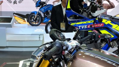 TVS Zeppelin Concept instrument cluster at 2018 Auto Expo