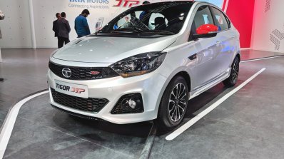 Tata Tigor JTP front three quarters left side at Auto Expo 2018