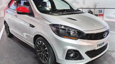Tata Tigor JTP front three quarters right side at Auto Expo 2018