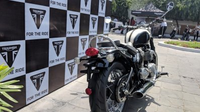 Triumph Bonneville Speedmaster India launch rear right quarter