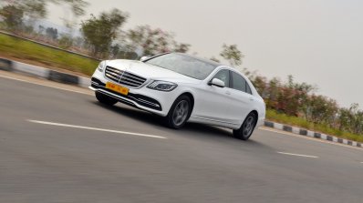 2018 Mercedes-Benz S-Class review test drive front angle action shot