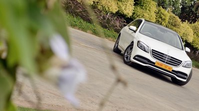 2018 Mercedes-Benz S-Class review test drive front angle tilt