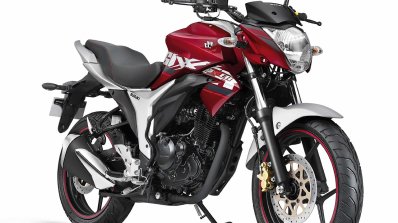 2018 Suzuki Gixxer Red Press front right quarter