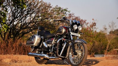 Royal Enfield Thunderbird 500 Titanium by Eimor Customs front right quarter