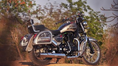 Royal Enfield Thunderbird 500 Titanium by Eimor Customs rear right quarter