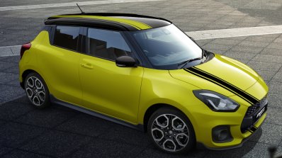 Suzuki Swift Sport Beeracing front three quarters elevated view