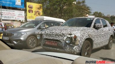 Production Tata H5X front three quarters left side spy shot