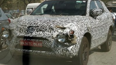 Production Tata H5X front three quarters spy shot