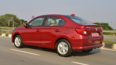 2018 Honda Amaze rear three quarters left side dynamic