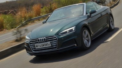 Audi A5 Cabriolet review front action shot tilt