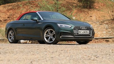 Audi A5 Cabriolet review front three quarters top up