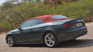 Audi A5 Cabriolet review side angle top up