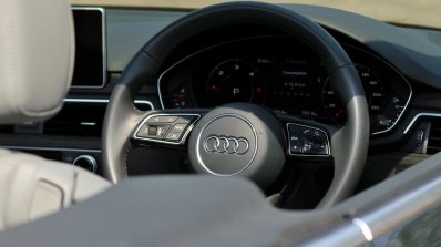 Audi A5 Cabriolet review steering wheel logo