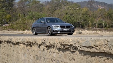 BMW 5-Series 530d review front angle far