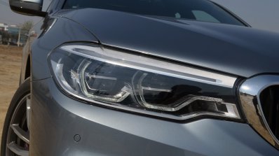 BMW 5-Series 530d review headlight