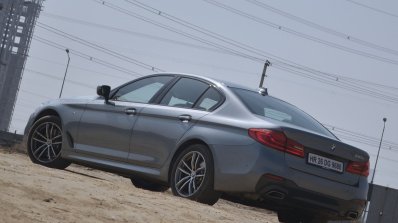 BMW 5-Series 530d review rear three quarters view
