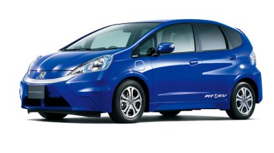 Honda Fit EV front three quarters studio image