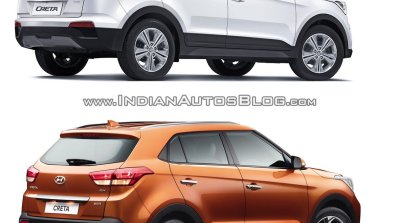 Hyundai Creta old vs new rear three quarters