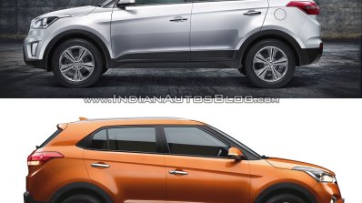 Hyundai Creta old vs new side
