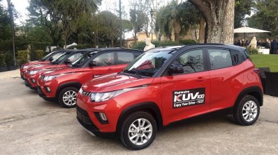 Italian-spec Mahindra KUV100 front three quarters left side
