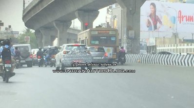 Mahindra S201 (SsangYong Tivoli based SUV) spy shot rear far