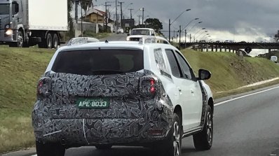 Second-gen Renault Duster rear three quarters spy shot Brazil