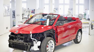 Skoda Karoq convertible concept front three quarters