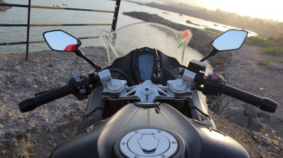 TVS Apache RR 310 Black detailed review cockpit