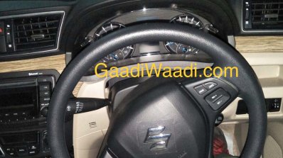 2018 Maruti Ciaz (facelift) steering wheel and instrument panel spy shot