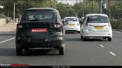 2018 Maruti Ertiga petrol spy shot rear