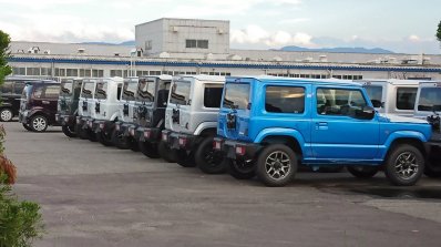 2018 Suzuki Jimny rear three quarters at plant