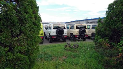 2018 Suzuki Jimny rear three quarters left side at plant