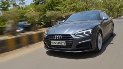 Audi S5 review front action shot tilt