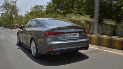 Audi S5 review rear action shot