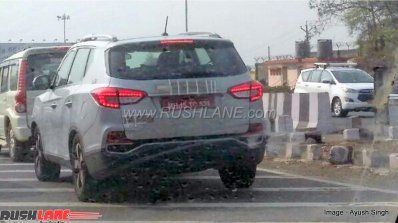 G4 SsangYong Rexton (Mahindra Rexton) rear three quarters spy shot