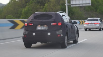 New Hyundai i20-based CUV rear three quarters right side spy shot
