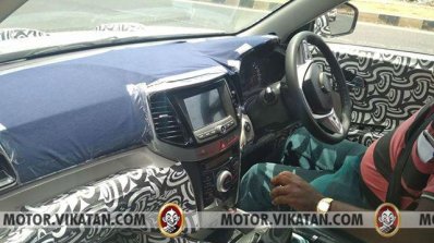 Production Mahindra S201 interior dashboard spy shot