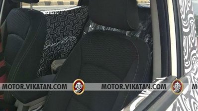 Production Mahindra S201 interior front seats spy shot