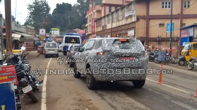 Tata H5X spy shot rear angle