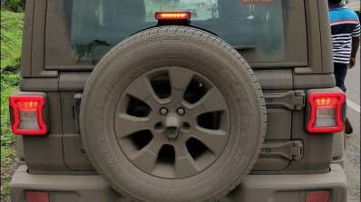 2-door 2019 Jeep Wrangler rear spy shot India