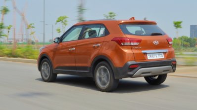 2018 Hyundai Creta facelift review rear three quarters motion