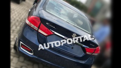 2018 Maruti Caiz (facelift) rear spy shot clear
