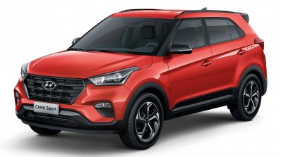 2019 Hyundai Creta Sport front three quarter launched Brazil