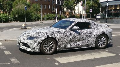 2019 Toyota Supra front three quarters spy shot