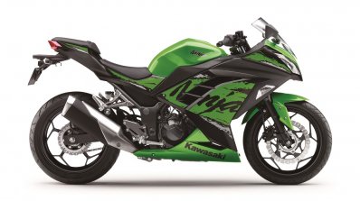 Kawasaki Ninja 300 2018 green side profile
