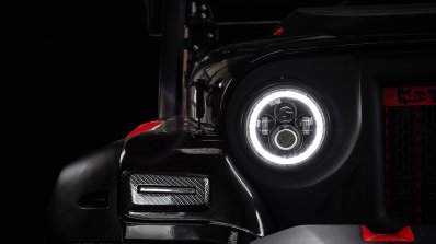 Modified Mahindra Thar by Red-D customs headlight