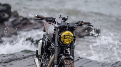 Royal Enfield Classic 500 modified scrambler 'Reckless' by Bulleteer Customs front