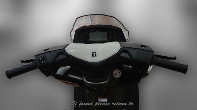 Suzuki Burgman Street spied at showroom speedometer