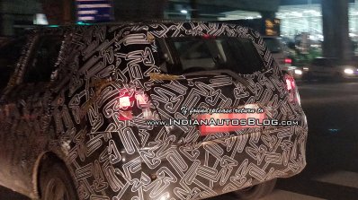 2018 Datsun GO+ (facelift) rear three quarters IAB spy shot