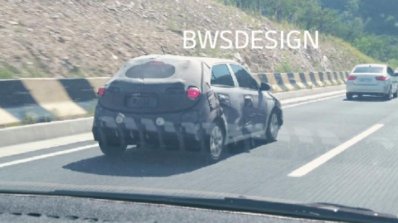 Hyundai i20 rear three quarters spy shot